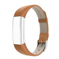 SWEES Genuine Leather Bands Compatible with Alta & Alta HR, Genuine Leather Band with Buckle Replacement Wristband Small & Large Women Men, Silver, Gold, Black, Brown, Pink, Grey