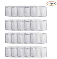 800Pcs Adults PM2.5 Activated Carbon Filter Mouth Mask Filters Breathing Insert Protective Mask Filter for Men Women