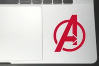 Avengers Vinyl Sticker Decals for Car Bumper Window MacBook pro Laptop iPad iPhone (2" x 1.7", Red)