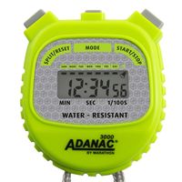 Marathon ADANAC 3000 Digital Stopwatch Timer, Water Resistant, Battery Included (Neon Green)