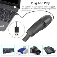 SUJING Mini USB Vacuum Cleaner, Computer Dust Collector Keyboard Vacuum Sweeper Cleaning Kits Tools for Keyboard (Black)