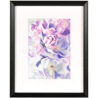 Nielsen Bainbridge ArtCare 8"X10" Black Satin Cosmopolitan Frame, MATTED to 5"X7", 5" x 7"/8" x 10",