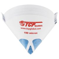 TCP Global 50 Pack of Paint Strainers with Fine 190 Micron Filter Tips - Premium"Pure Blue" Ultra-Flow Blue Nylon Mesh - Cone Paint Filter Screen