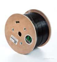 Nitrotel Cat 6 Enhanced UTP Outdoor Cable 100% Copper 1000ft - CMX Rated - Black