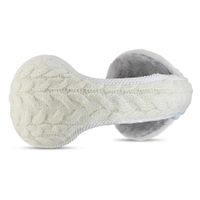 Luther Pike Seattle Ear Warmers For Men & Women: Adjustable Headband Warm Ear Muffs: Super Soft Winter Earmuffs (Cable Knit - White)