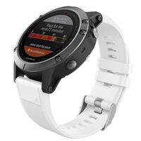 MoKo Garmin Fenix 5 Quick Fit 22mm Watch Band, Soft Silicone Replacement Strap for Garmin Fenix 5/5 Plus/Fenix 6/6 Pro/Instinct/Forerunner 935/Aproach S60 Smart Watch - White