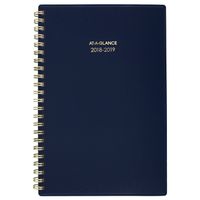 AT-A-GLANCE Academic Weekly / Monthly Planner, July 2018 - June 2019, 4-7/8" x 8", Color Bar, Navy (1123-200A-58)