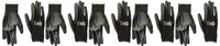 Gorilla Grip 25057-25 Slip Resistant All Purpose Work Gloves 5 Pack (Large), Black