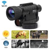 Infrared HD Night Vision Monocular with WiFi,Bestguarder WG-50 Plus with 32G TF Card,6-30X50MM Smart Digital Hunting Gear Can Takes 5mp Photo 720 Video from 1300ft Distance in Complete Darkness