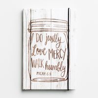 Notebook Journal - Mason Jar - Do Justly, Love Mercy, Walk Humbly