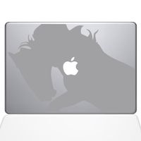 The Decal Guru 0156-MAC-11A-S War Horse Vinyl Sticker, 11" Macbook Air, Silver