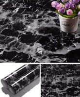 Yancorp Black Granite Wallpaper Marble Counter Top Film Vinyl Self Adhesive Peel-Stick Wallpaper (17.8"x78.7")