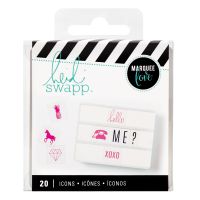 Heidi Swapp 312908 Accessory Lightbox-Icons-Pink (20 Piece)