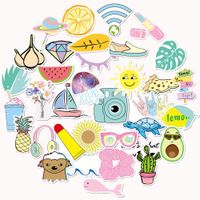 Ratgoo Small Fresh Graffiti Vinyl Sticker Pack,36 Pcs Non-repetitive Anime Appliques,Ideal Waterproof Decals for Laptop Water Bottle Car Bumper Skateboard Luggage iPhone Laptop Bike Guitar.