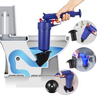 Thinvik Power Toilet Plunger Set Drain Clog Remover Tool Drain Snake Tub Drain Cleaner Opener Air Drain Blaster Gun Bellows Plunger for Sink Bath Toilets Bathroom Shower Kitchen Clogged Pipe Bathtub