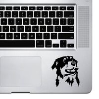 StickAny Palm Series Australian Shepherd 3 Sticker for MacBook Pro, Chromebook, and Laptops (Black)
