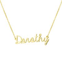 Personalized Name Necklace 18K Gold Plated New Mom Bridesmaid Gift Jewelry for Dorothy