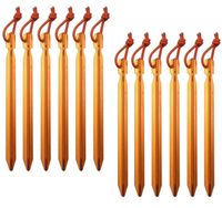 All one tech Pack of 12, 7075 Aluminum Outdoors Tent Stakes Pegs
