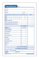 Adams Employee Payroll Record Book, 4.19 x 7.19 Inches, White and Canary, 2-Part, 55 Sets (D4743)