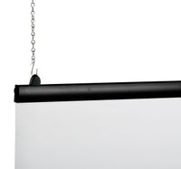Displays2go Poster Banner Hanging Rail, 36-Inch Wide, Holds Signs up to 0.5 mm Thick, Black Aluminum (ELBNRL36B)
