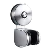 JOMOLA Vacuum Suction Cup Shower Head Holder 4 Mode Angle Adjustable Handheld Shower Head Wall Bracket Stainless Steel Removable Bidet Sprayer Holder Brushed Finish