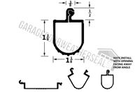 Garage Door Parts - Windsor - P-bulb Bottom Seal - 20' Seal
