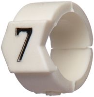 SCN36-7 Black on White, Wire Marker Clip Sleeves (50 Clips)