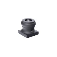 Iron Baluster Shoes - Round Shoe with Screw - for Use with 5/8" Round Balusters - Set of 10 (Satin Black)