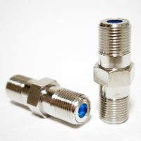 2 Pieces PPC F-81 HIGH FREQUENCY RG6 FEMALE SPLICE BARREL ADAPTER COAXIAL JOINT CONNECTOR 3GHz SATELLITE CABLE TV DISH