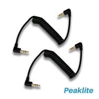 Peaklite PL-C11 3.5mm Plug to 3.5mm Plug Coiled Stereo Cable (Pack of 2)
