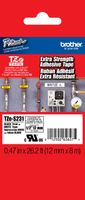 Brother 1/2" (12mm) Black Print on White Extra Strength Adhesive P-touch Tape for Brother PT-1880, PT1880 Label Maker