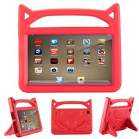 Riaour All-New 7 Tablet Case, Light Weight Shock Proof Handle Friendly Stand Kid-Proof Case for 7 inch Display Tablet Cover(Red)