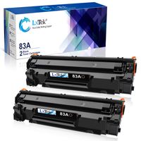 LxTek Compatible Toner Cartridge Replacement for HP 83A CF283A to use with Laserjet Pro MFP M125nw M201dw M225dw M201n M125a M127fn M127fw, 2 Black