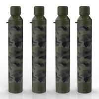 SimPure Water Filter Straw, Portable Survival Straws with 0.1 Micron 5-Stage Integrated Water Purifier, Outdoor Survival Gear for Camping Hiking Climbing and Emergency(Camo - 4P)