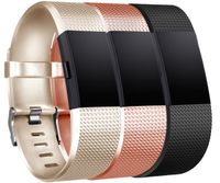 Tobfit Compatible for Charge 2 Bands, Sports Waterproof Replacement Bands Charge 2, Champagne Gold, Rose Gold, Black, Small