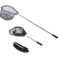 RESTCLOUD Fishing Landing Net with Telescoping Pole Handle Extends to 48 Inches