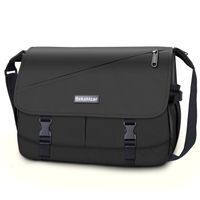 Bekahizar Messenger Bag for Men Women 15.6 inch Laptop (Black)