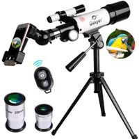 Gskyer AZ60350 Travel Refractor Astronomy Telescope with Wireless Remote Control