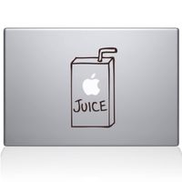 The Decal Guru 1008-MAC-13A-BRO Apple Juice Vinyl Sticker, 13" Macbook Air, Brown