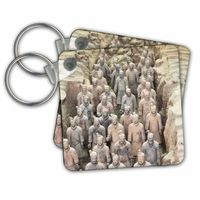 Terracotta army, Xian, Shaanxi Province, China - Key Chains, 2.25 x 2.25 inches, set of 2 (kc_45919_1)