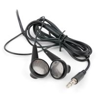 DURAGADGET Comfortable in-Ear Black Earphones - Compatible with Curtis DVD7015UK Portable 7 inch DVD Player & Akai 7-Inch Portable DVD with Digital TV