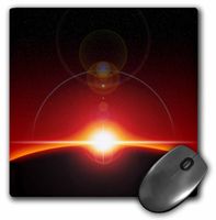 3dRose LLC 8 x 8 x 0.25 Inches Mouse Pad, Space Sunrise (mp_18594_1)