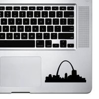 StickAny Palm Series St. Louis Skyline Arch Sticker for MacBook Pro, Chromebook, and Laptops (Black)