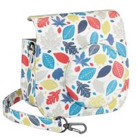 Blummy PU Leather Instax Mini 9 Camera Case for Fujifilm Instax Mini 8/ Mini 8+/ Mini 9 Instant Camera with Adjustable Strap and Pocket (Maple Leaf)