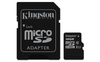 Kingston Digital 16GB Micro SDHC UHS-I Class 10 Industrial Temp Card with SD Adapter (SDCIT/16GB)