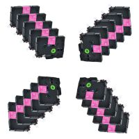 GREENCYCLE 20 Pack Compatible for Brother TZe-MQP35 TZe MQP35 TZeMQP35 Standard Laminated Label Tape Cassette White on Berry Pink 0.47'' x 5m 1/2" 12mm Used in P-Touch PT-D210 PT-D400 PT-H110 PT-D200
