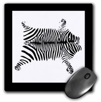 3dRose LLC 8 x 8 x 0.25 Inches Mouse Pad, Zebra Rug (mp_52427_1)