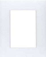 Pack of 5 8x10 White Picture Mats with White Core, for 4x6 Pictures