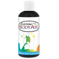 Custom Body Art 8-ounce Black Water Based Airbrush Body Art & Face Paint
