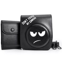 Woodmin Black PU Leather 2-in-1 Accessories Bundle Set for Fujifilm Instax Mini 90 Camera (Camera case/Photo case)